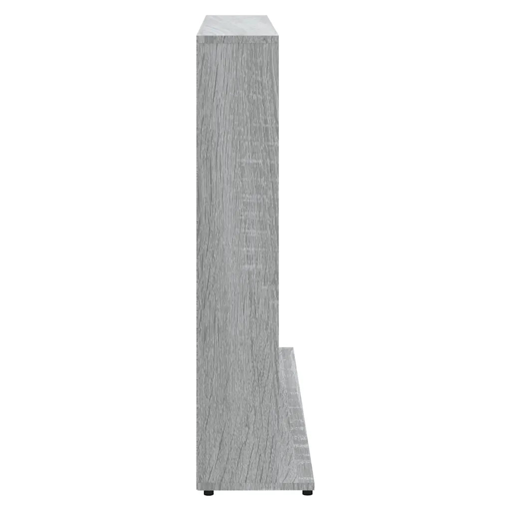 Mobile porta CD multifunzionale per soggiorno/ufficio 100 x 23 x 89,5 cm legno composito grigio 02_0048171