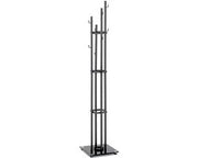 Capocassettiera in metallo antracite, nero, vetro sicuro 8 mm - Dimensioni: B 35 cm x H 183 cm x D 35 cm, Stile: Moderno