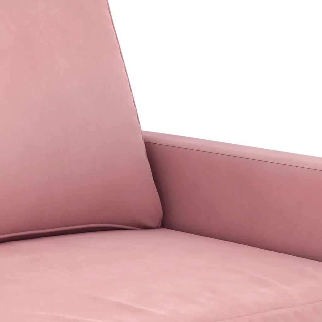 Divano a 2 Posti Rosa 120 cm in Velluto 359192