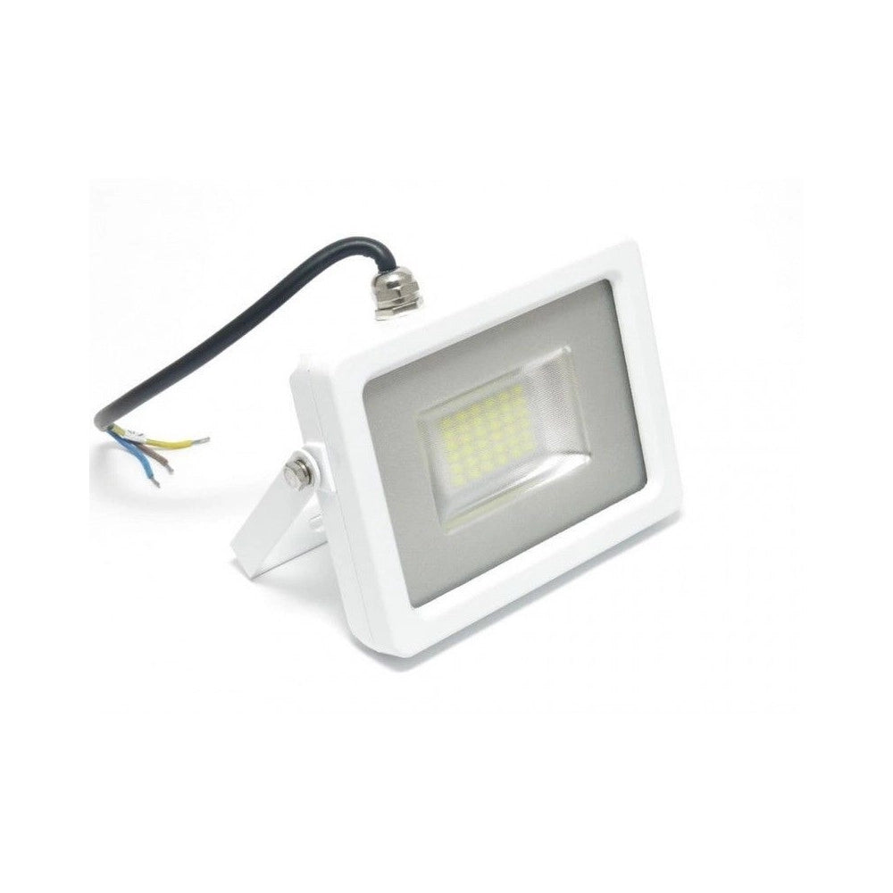 Trade Shop - V-tac Faro Led Smd 10w 20w 30w 50w 100w Ultra Slim Da Esterno Colore Bianco - -bianco Caldo-20 Watt