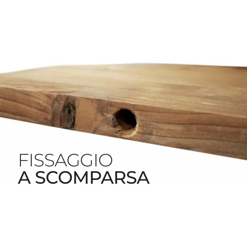 Mensola in legno Mercurio verniciato noce 1,8x20x56 | Più profondità, più spazio