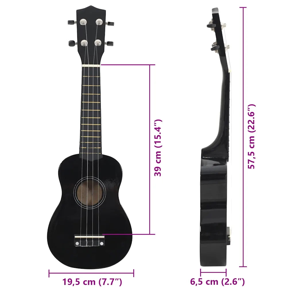 Set Ukulele Soprano con Borsa per Bambini Nera 23" CFW9256295