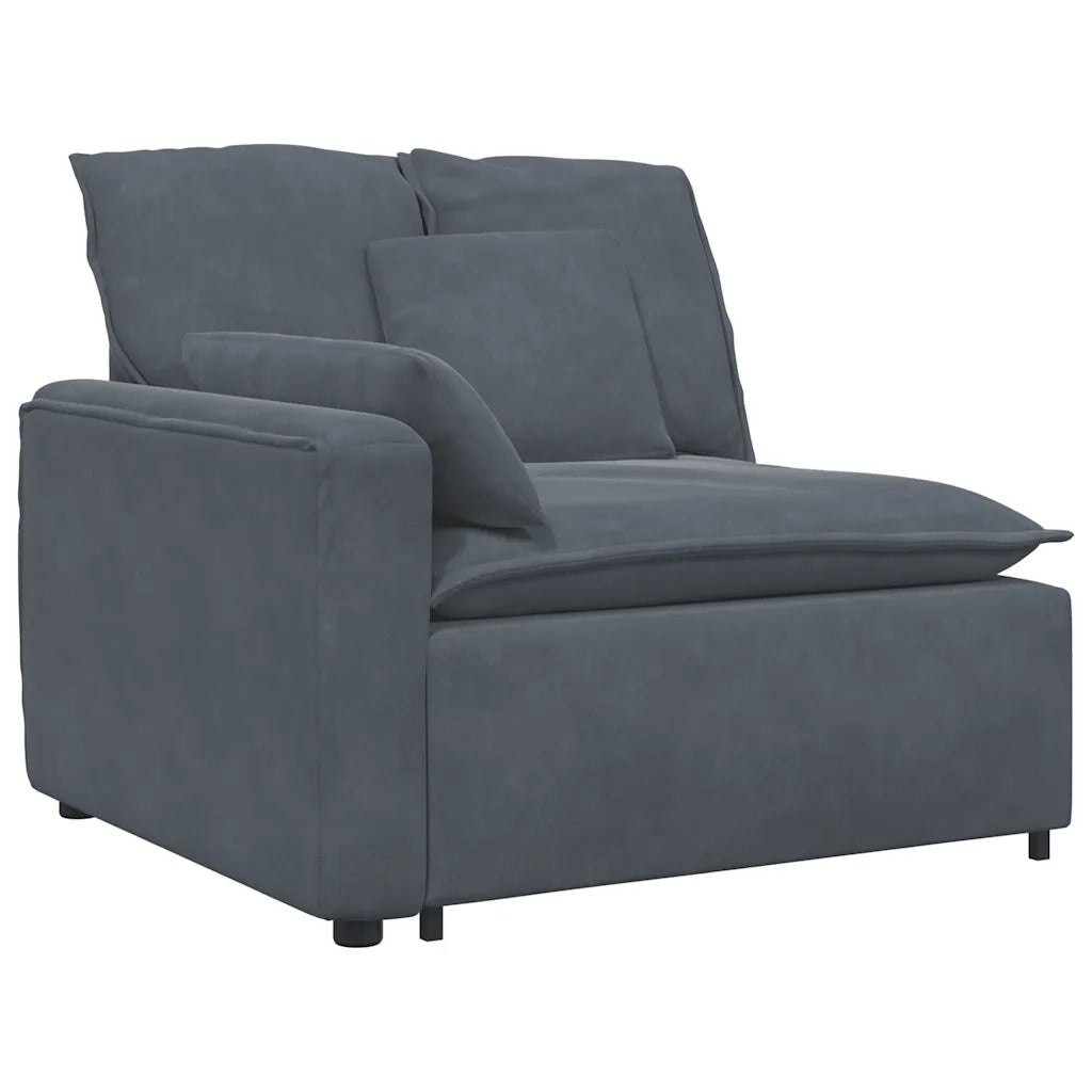 Modulo Terminale Bracciolo Divano Modulare con Cuscini-Sofa Modulare-Divanetto 100 cm 346838