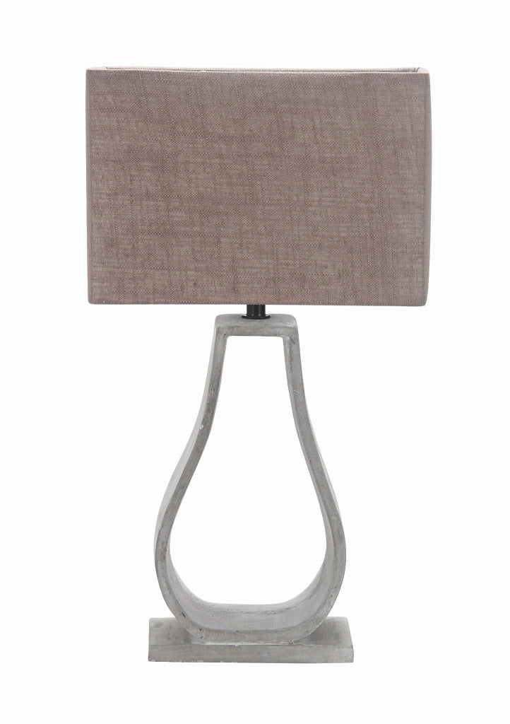 Lampada da tavolo Candellux Femo grigia cemento E27
