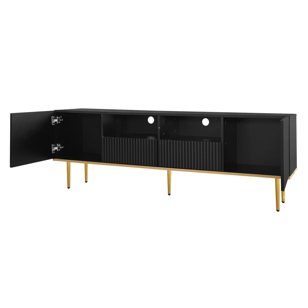 Mobile TV con Piedini e Bordo Dorati ¨C MINIMAL ¨C Legno, Design Moderno