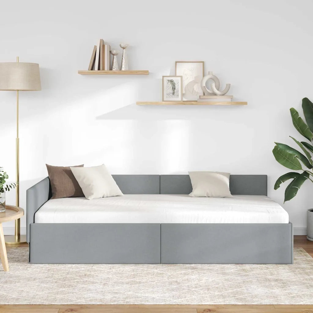 Cornice del letto ad angolo Grigio chiaro 90 cm x 200 cm 42016043