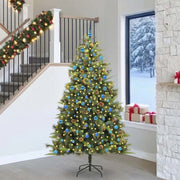 Albero di Natale artificiale pieghevole con coni Verde 240 cm 3395114