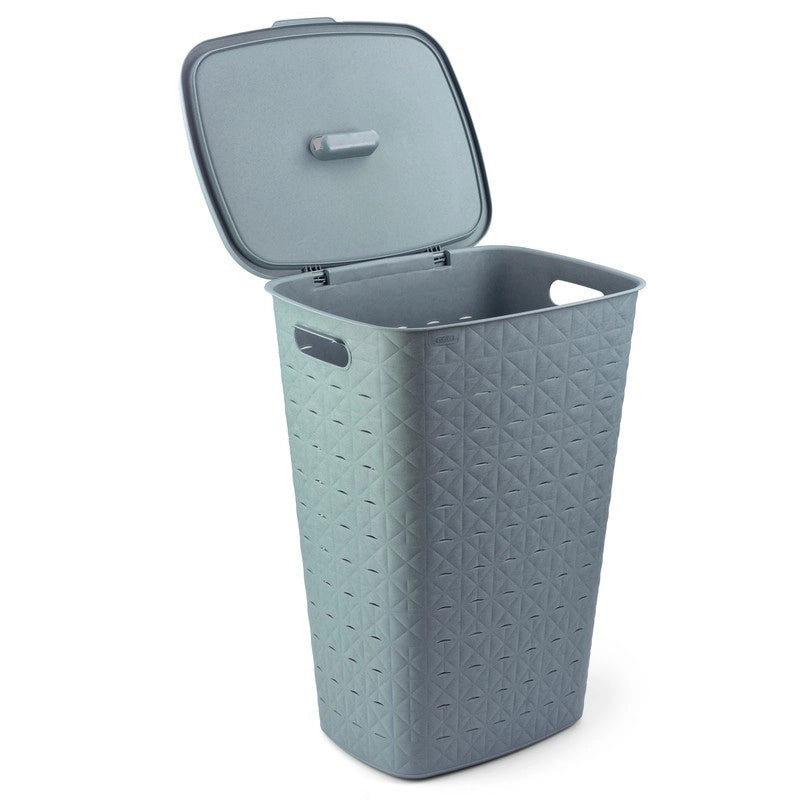 Cesta portabiancheria Curver Softex blu 56l cm 42x31,1x60 h
