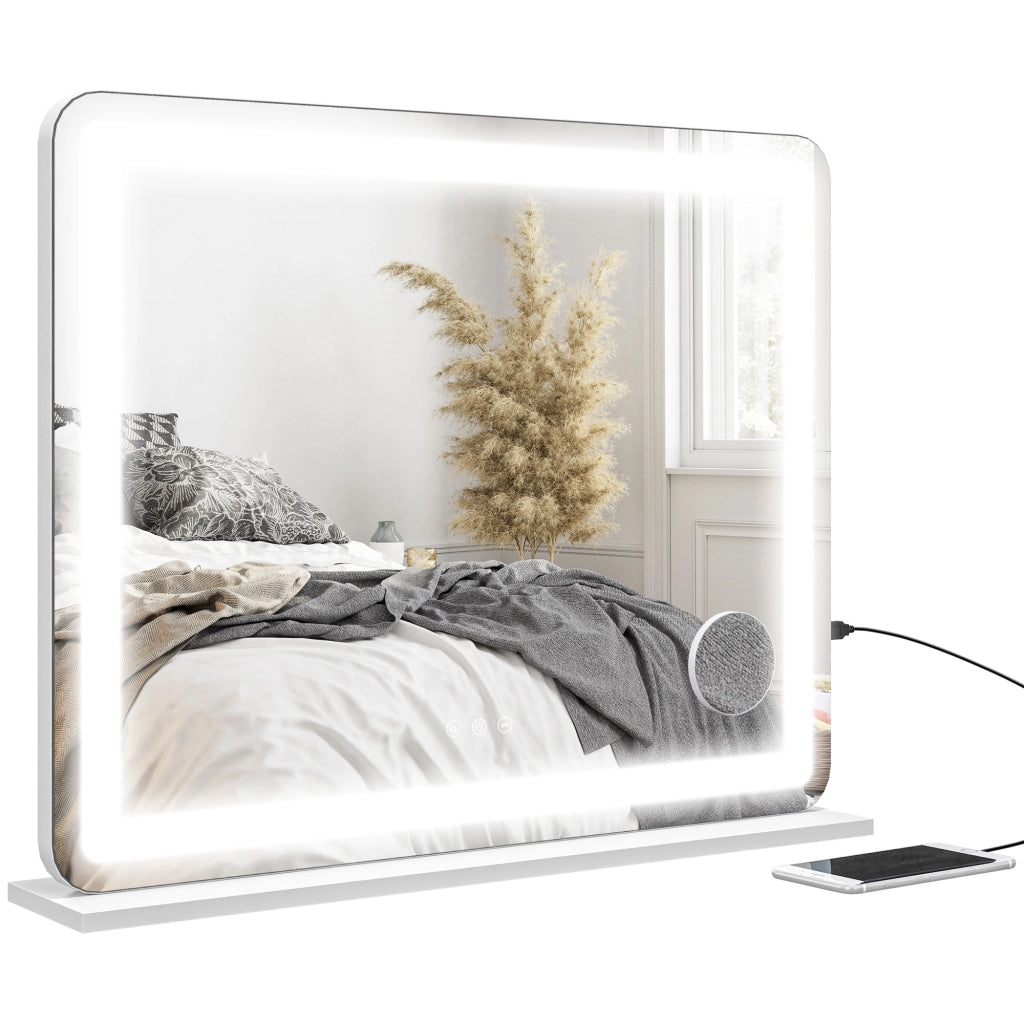 Specchio da Bagno con LED 3 Modalit¨¤ Illuminazione ¨C Minimal ¨C 80x62 cm