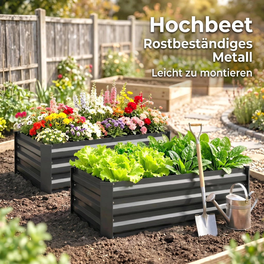 Hochbeet da Giardino ¨C zephmum ¨C Grigio Scuro 100x60x30 cm