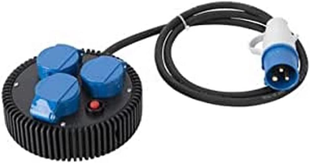 Fanton 42090 HI PRO CEE Multipresa Professionale 3 Prese 2P+T 16A IP44 Cavo 2m colore Nero