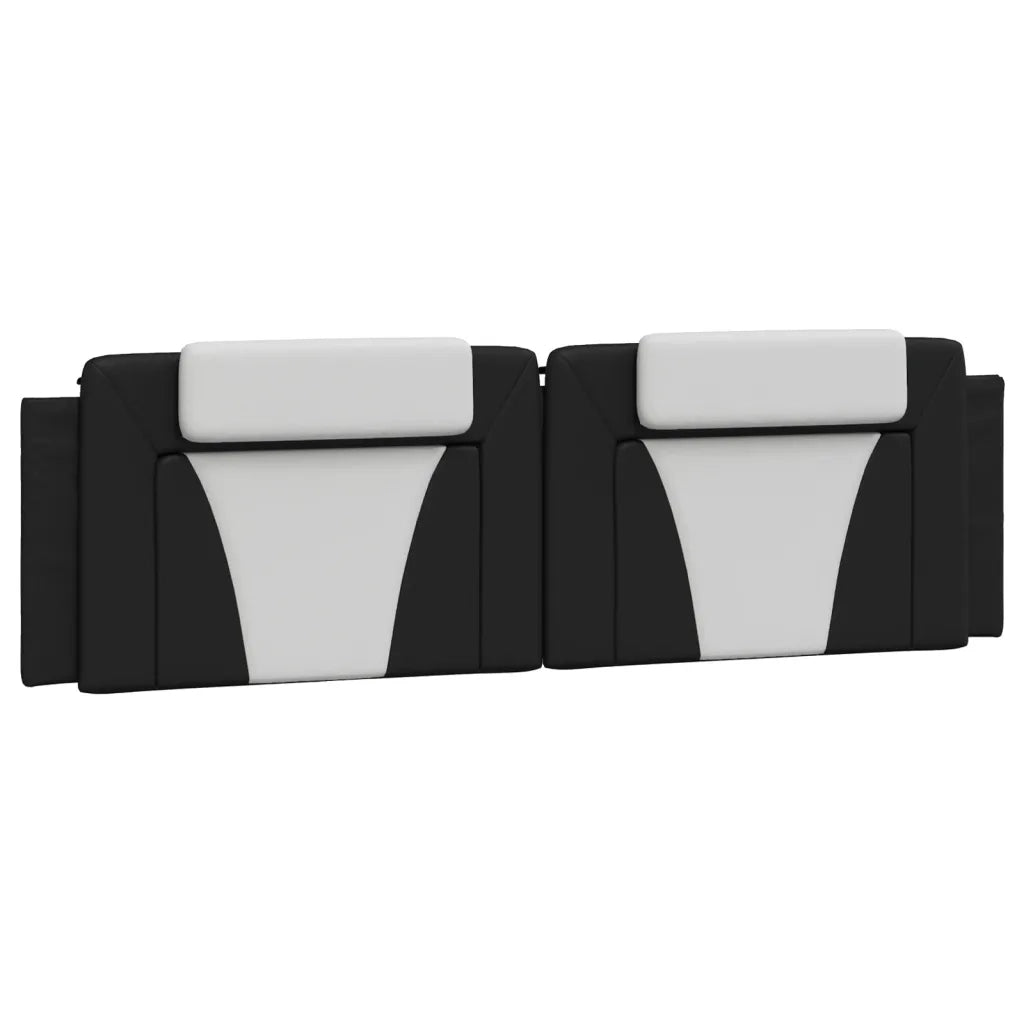 Letto Viana con Materasso Nero e Bianco 180x200 cm in Similpelle