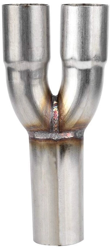 Collettore di Scarico in Acciaio Inossidabile - Doppio 1,5 pollici ID - Singolo 1,75 pollici OD - 20,3 cm di Lunghezza - T304 - Saldata con TIG - Collettore di Scarico