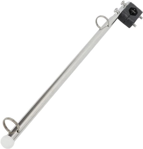 Albero di bandiera marino - tipo V - 390mm/15.35in - Asta di bandiera regolabile in acciaio inox - Accessori per imbarcazioni da diporto, barche a vela, barche da pesca, imbarcazioni da crociera