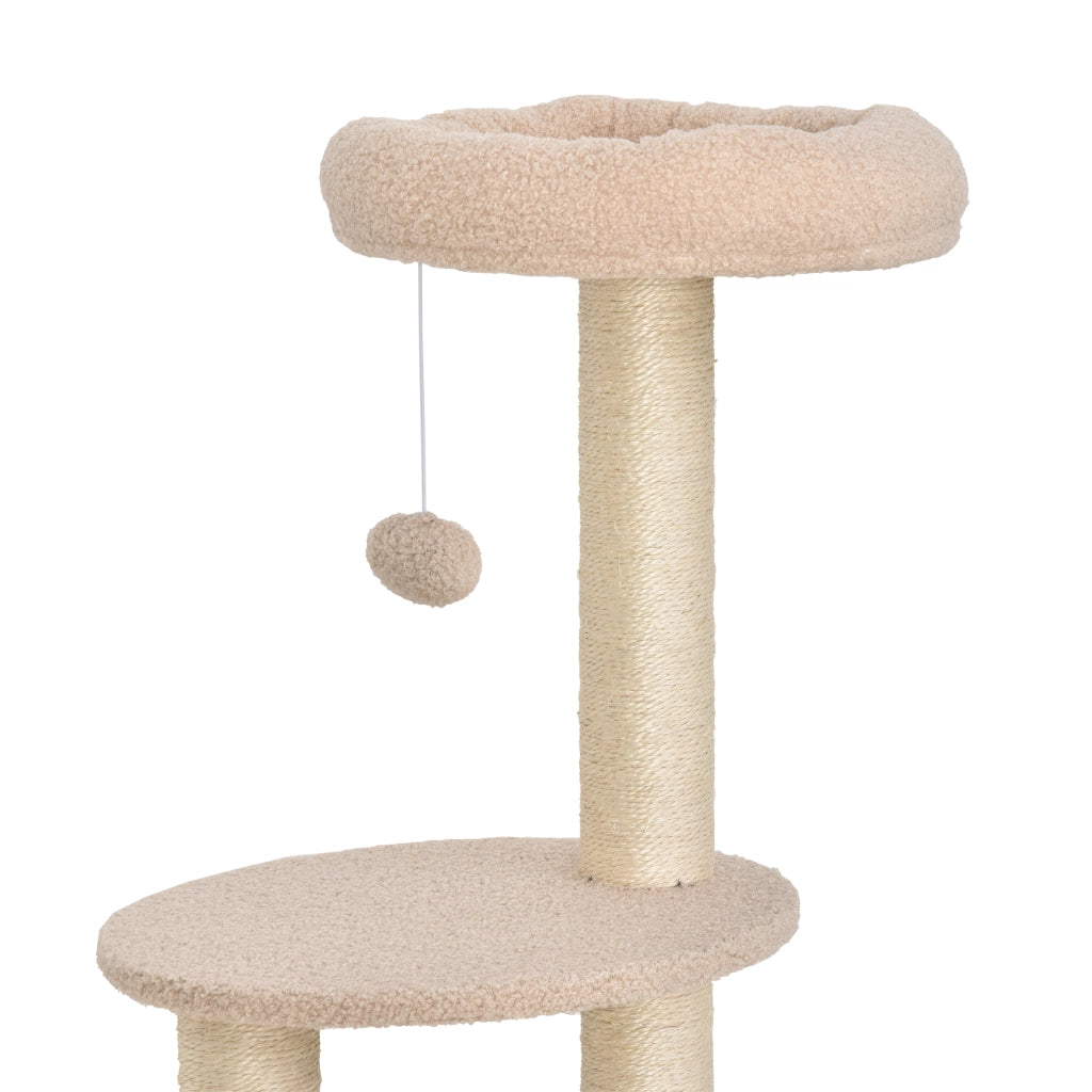 Tiragraffi per Gatti con Posti e Sisal ¨C zephmum ¨C Beige 148 cm