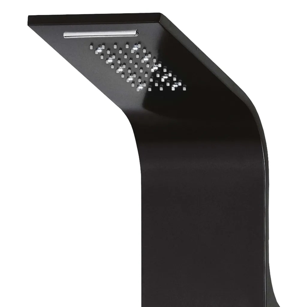 Colonna Doccia in Alluminio 20x44x130 cm Nero cod mxl 78206