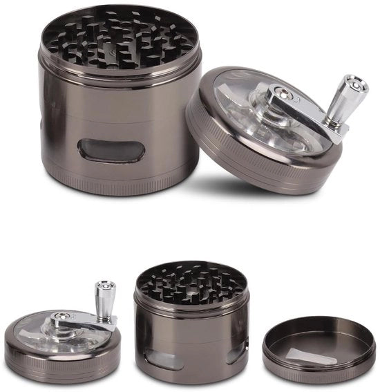 Macchina per macinare spezie manuale - Mini moinitore per spezie - Portatile per caffè - Colore grigio metallic - Moinitore da cucina portatile - Adatto per spezie per barbecue -...