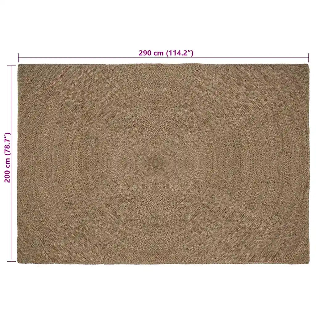 Tappeti per area Rettangolare Grigio 200 x 290 cm Juta