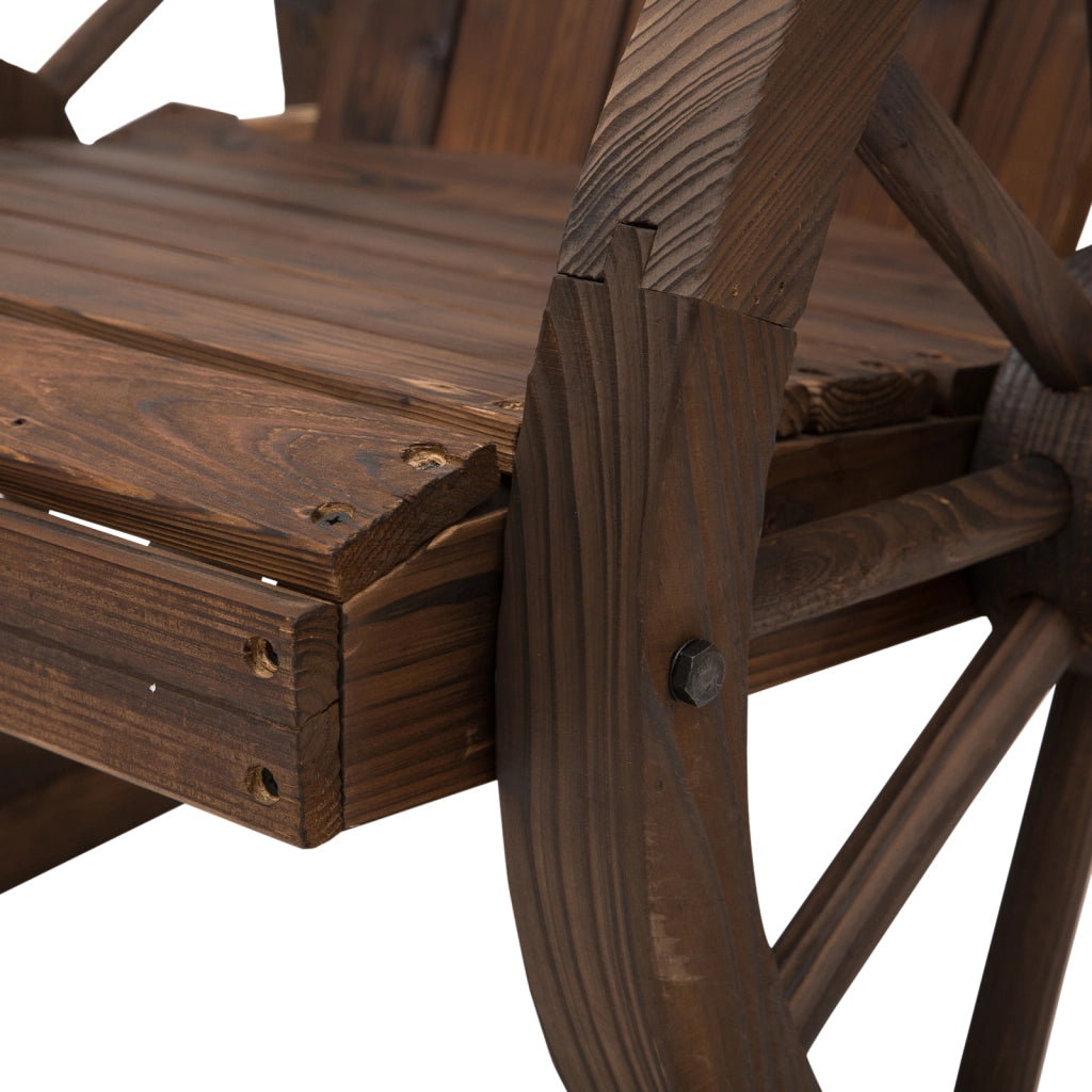 Sedia a Dondolo in Legno ¨C Minimal ¨C Marrone 68x88x92
