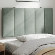 Cuscino Testiera-Cuscino per Testiera Hanko Grigio Chiaro 100 cm in Velluto