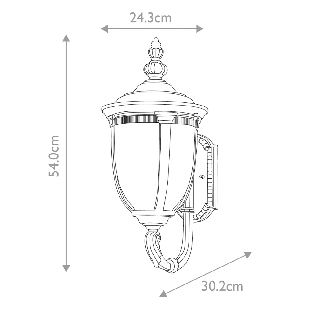 Applique esterna Cleveland Elstead E27 60W bronzo IP44
