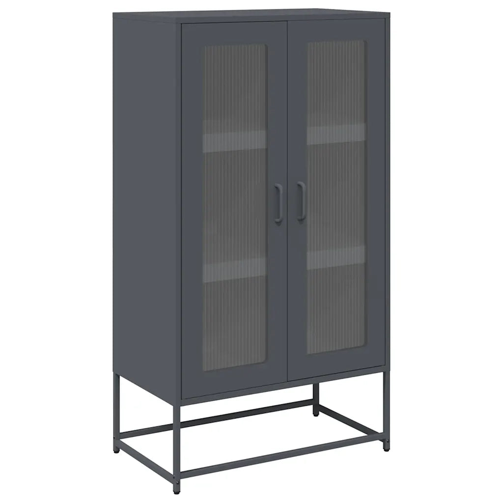 Credenza Antracite 68x39x123 cm Acciaio 853358