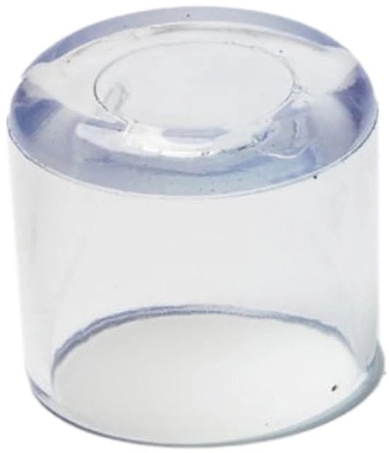 Set di 8 Protezioni per Gambe di Sedia Antiscivolo Rond - PVC - Translucido - Diametro per Maggiore Resistenza al Mancanza di Sostenimento