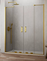 Porta doccia scorrevole 2+2 CIRENE (KENNA) 190 cm Profilo Oro