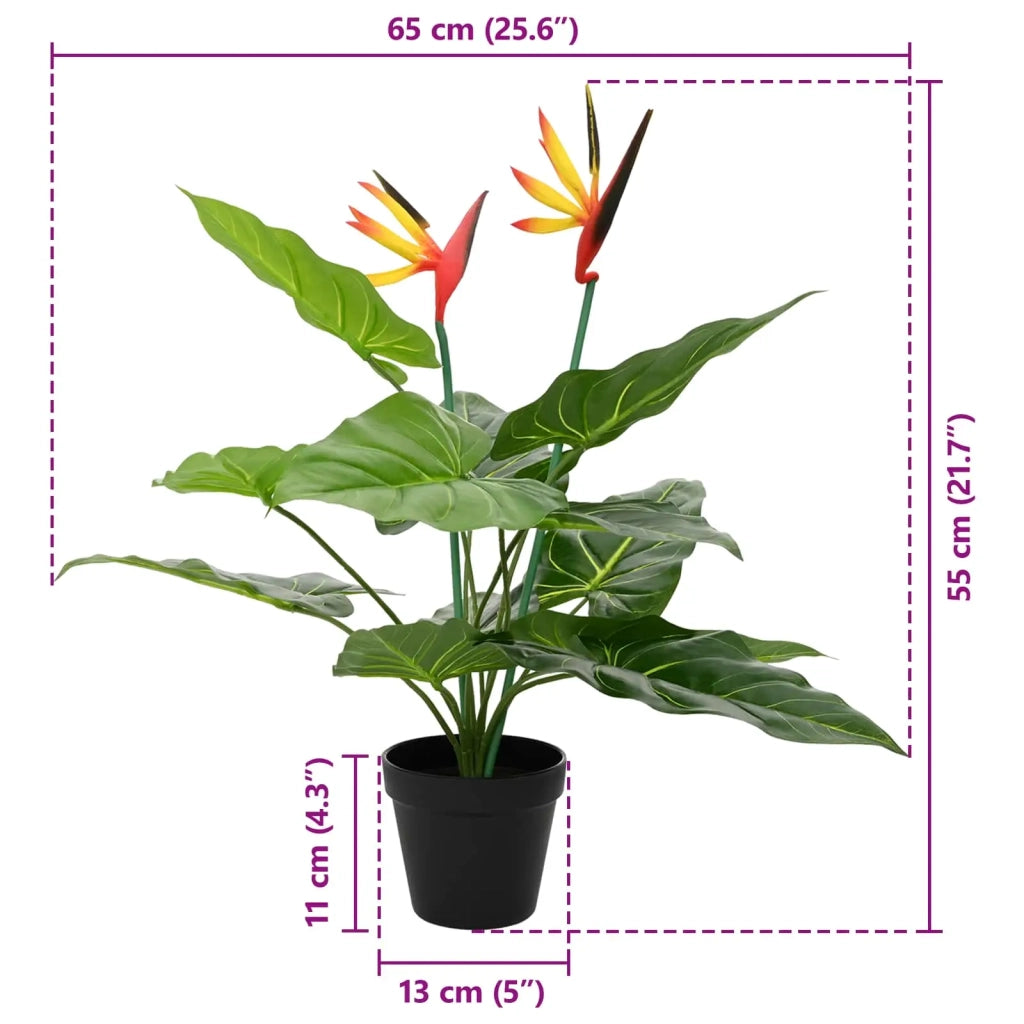 Pianta Artificiale Strelitzia Verde 65 x 13 x 55 cm CFW9009222