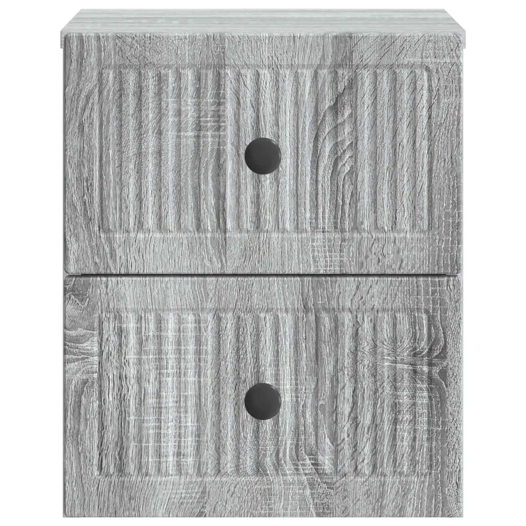 Mobiletto da notte a muro Grigio Sonoma 33 x 34,5 x 40 cm 897967
