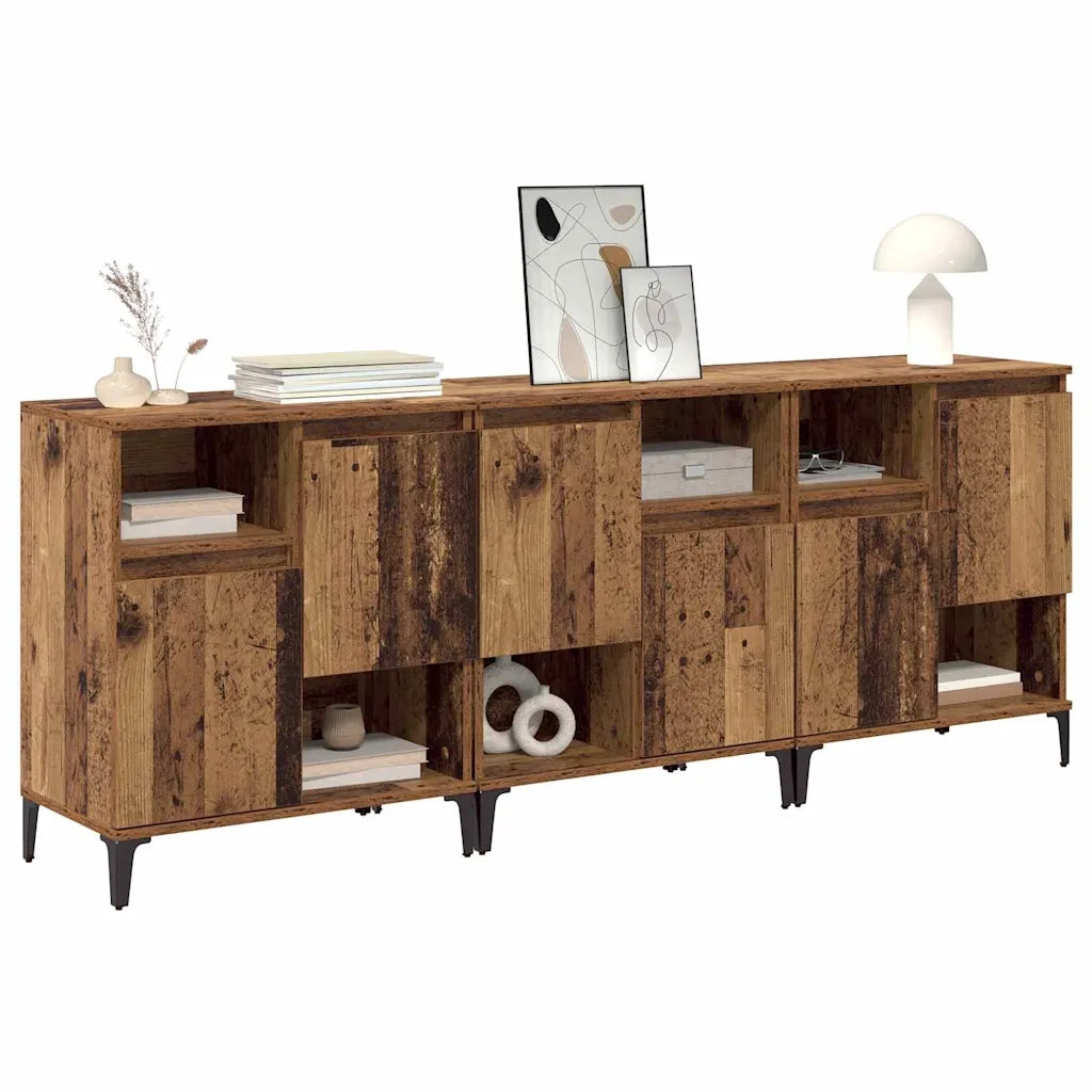 Credenza | Sideboards 3 pcs Legno vecchio 60 x 35 x 70 cm