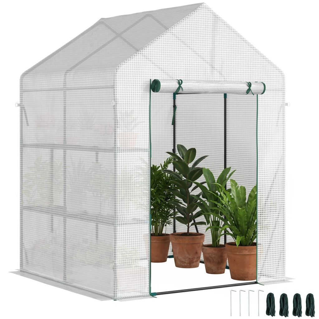 Serra da Giardino ¨C Minimal ¨C Acciaio e PE, 143x143x195 cm, Bianco