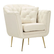 Poltrona Budapest Crema Con Cuscino cm 88x83x91