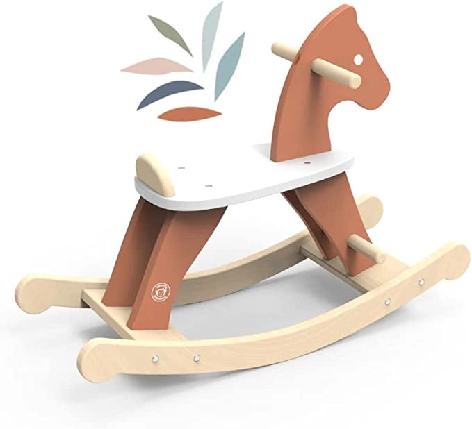 Cavallo a Dondolo per Bambini 1 anno legno 1 Anno 2 Anni 3 Anni 4 Anni Pony in Legno Giochi Cavalluccio Cavalcabile Sicu