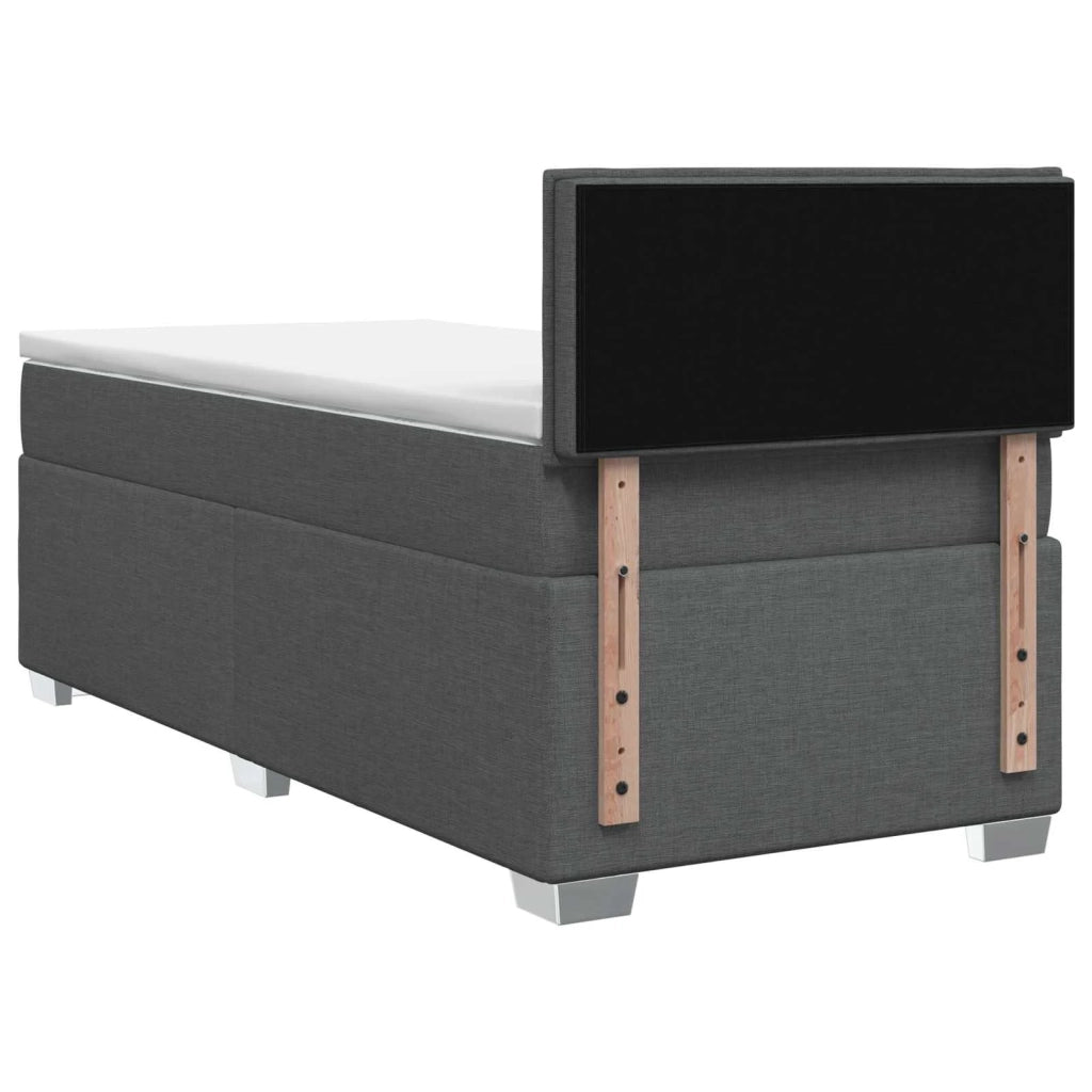 Letto con Box Spring, Materasso e LED Grigio Scuro 90 x 200 cm 3451862