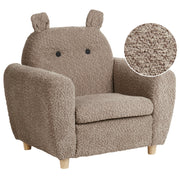 Sedia Marrone Boucle con braccioli per bambini Design moderno