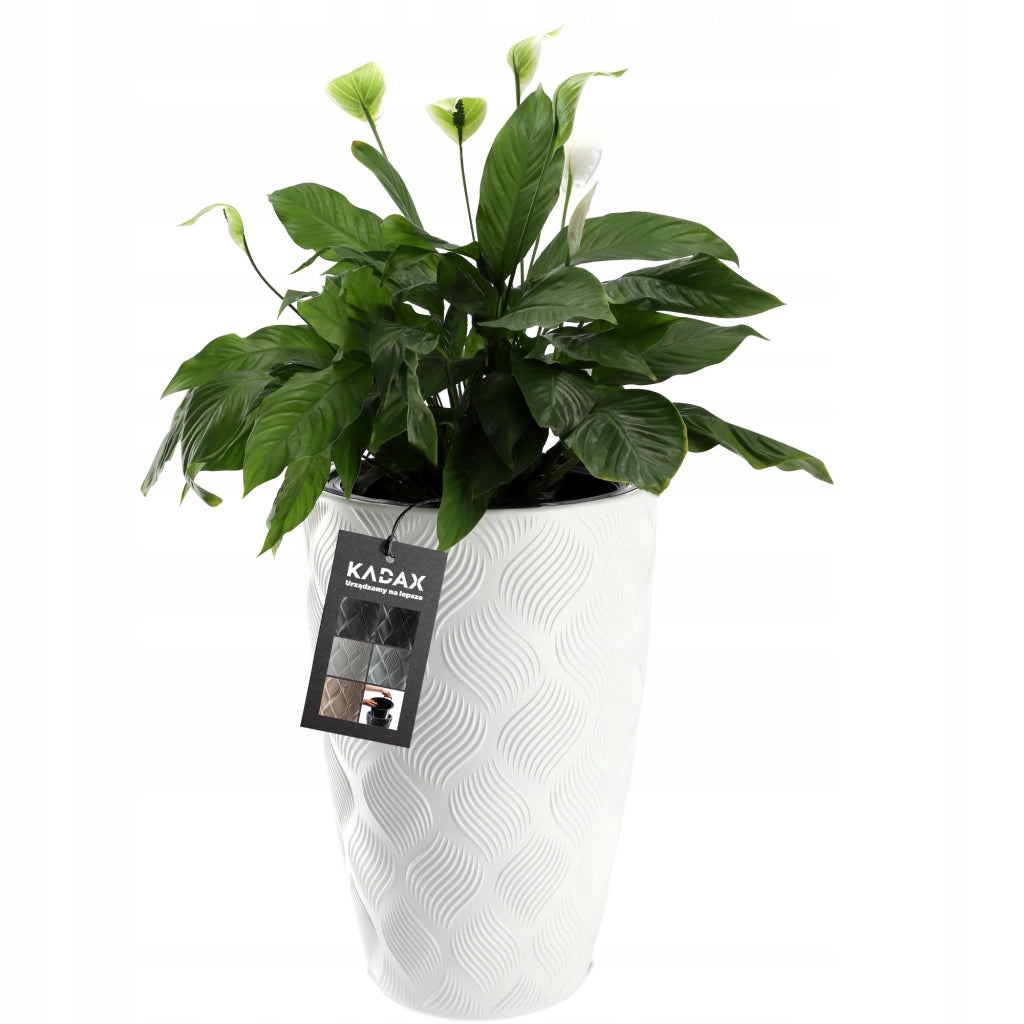 Vaso da fiori KADAX con inserto 58 cm, copertura per vaso da fiori in plastica alta