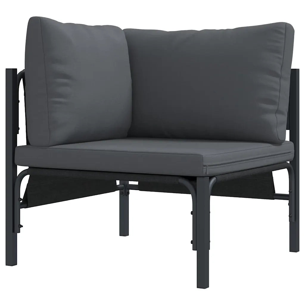 Mobili da Esterno con cuscino Antracite 80 x 80 x 71 cm Acciaio 42009986