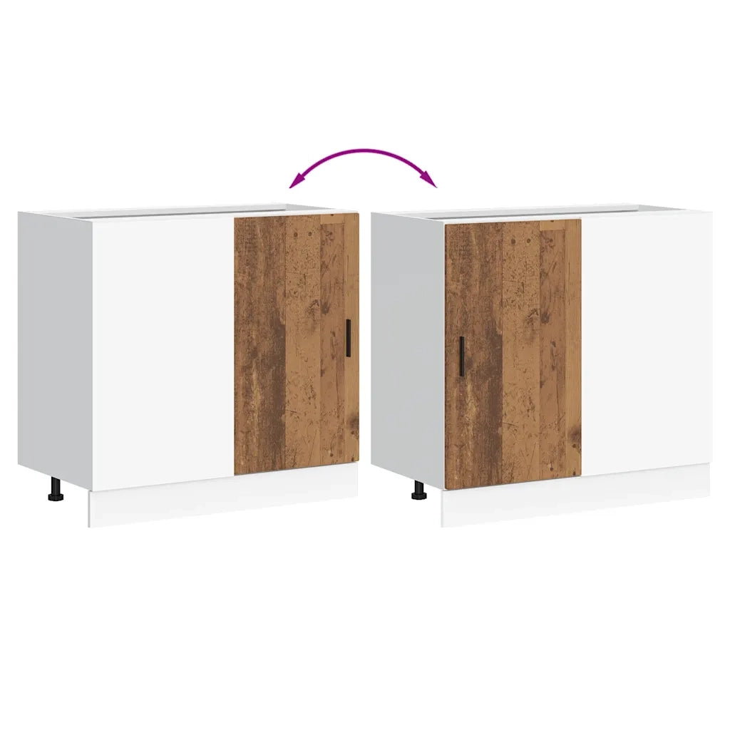 Mobile Base Lavello “Lyon” Legno Antico in Legno Multistrato 854296