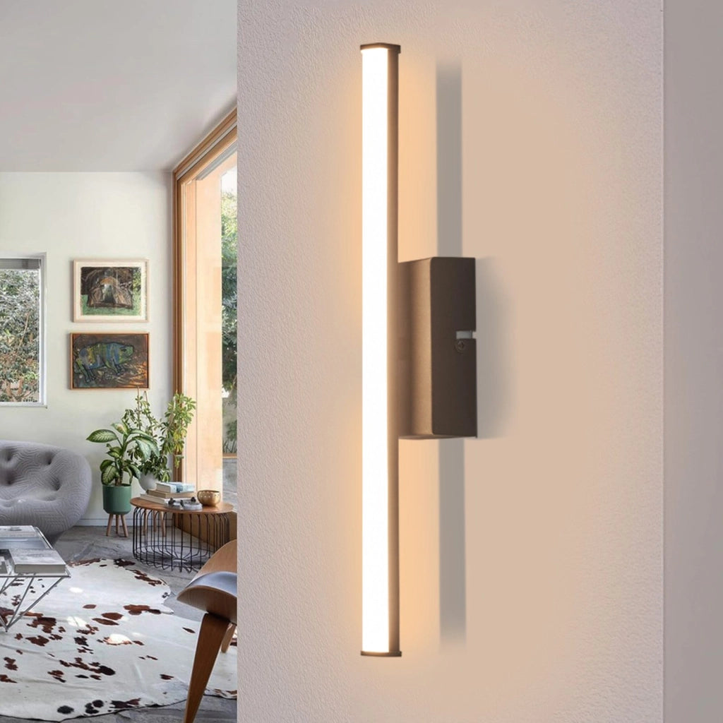 ZMH Lampada da soffitto Moderna applique da parete a LED da interno 34 cm 3000K nera per corridoio