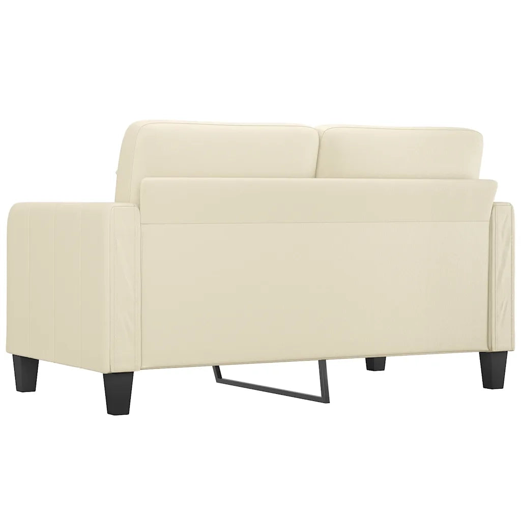 Divano a 2 Posti Crema 140 cm in Similpelle 359118