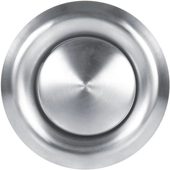 Ventilatore a soffitto e parete - Adattabile - In acciaio inossidabile - Montaggio a parete e soffitto - Copertura di tubo di ventilazione circolare - Adatto per uso domestico - Conica - Ventilazione - Scarico - 100 mm (125 mm)