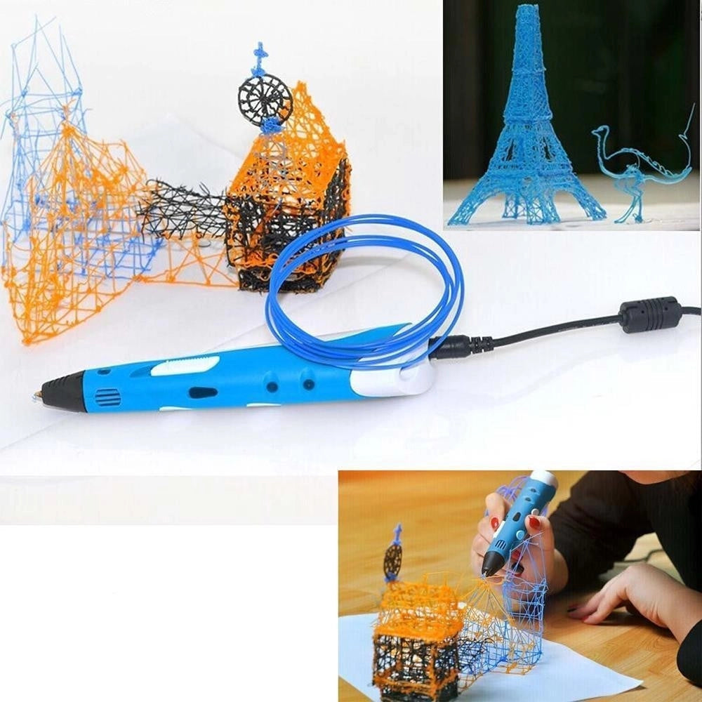 Trade Shop - Penna 3d Per Disegni Tridimensionali Stampa Stereoscopica Con Set Di 3 Filamenti -