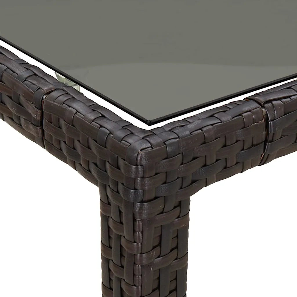 Tavolo da Giardino Marrone 190 x 90 x 75 cm polyrattan 362546