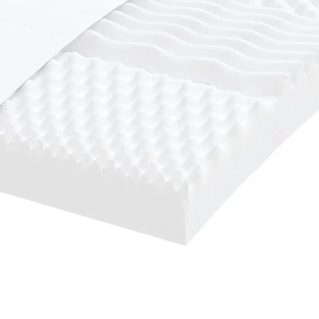 Materasso in Schiuma-Materasso per Letto Bianco 140x210 cm 7 Zone Durezza 20 ILD