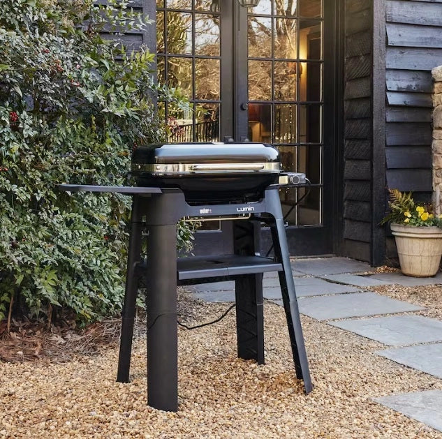 Barbecue Elettrico Weber Lumin Nero con Supporto