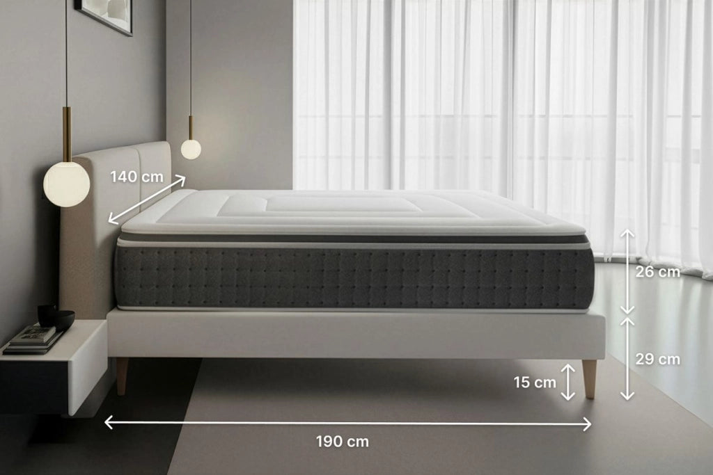 140x190 cm Set materasso e base - Vingt-Six PLUS