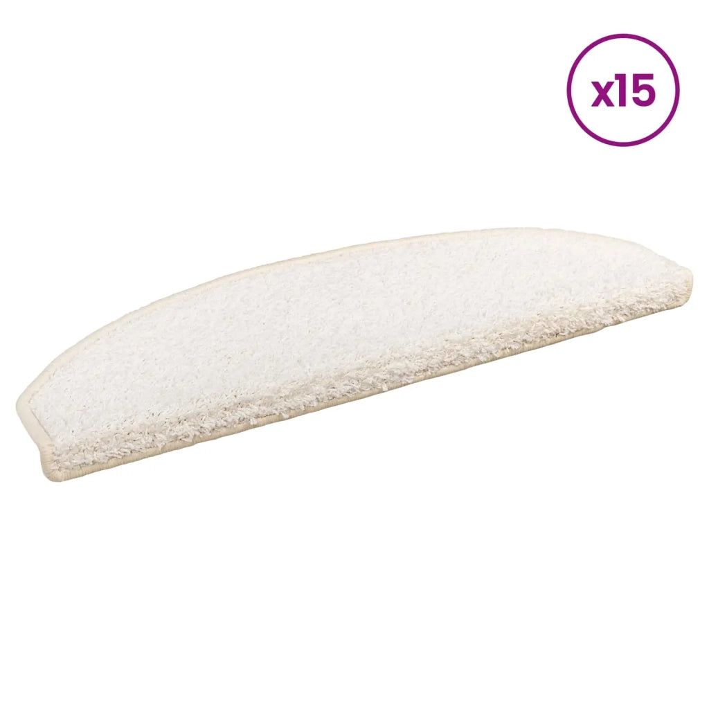 Tappetini per scale autoadesivi Semicircolare 15 pz | Gradini per Scale Bianco