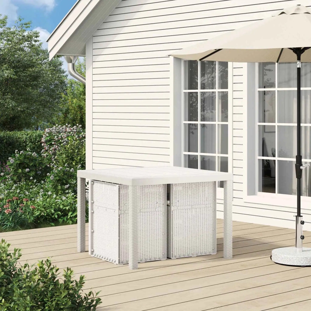 Sedie da pranzo da giardino 2 pcs Bianco e Crema PP 899997