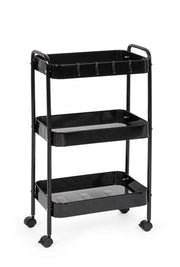 CARRELLO 3P LEIKY RETT NERO 41X77H - BIZZOTTO
